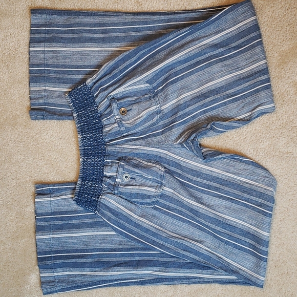 Rewash Linen Blend Stripe¹ Wide Leg Pants Sz M - Picture 10 of 14